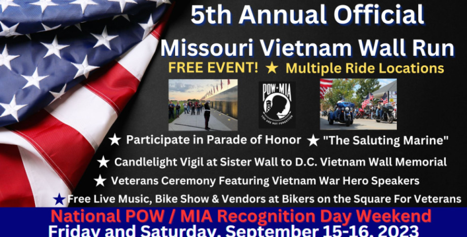 Official Missouri Vietnam Wall Run 2023 (Free Event)