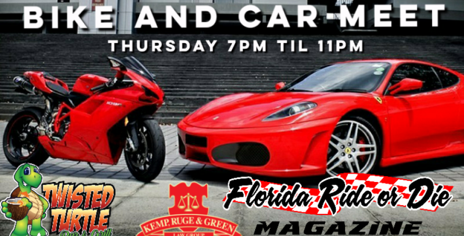 Florida ride or die magazine bike and car meet