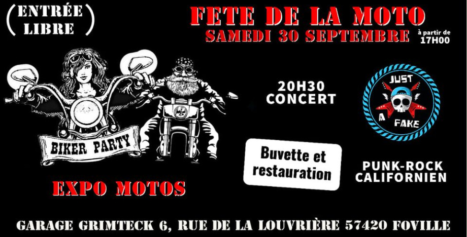 Fête de la moto/concert JUST A FAKE