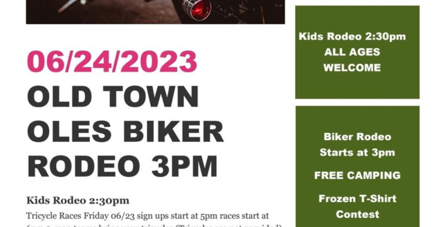 Old Town Oles Biker Rodeo Weiser Fiddle Festival