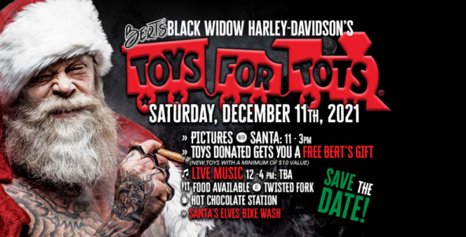 Bert's Black Widow 2nd Annual Toys for Tots Drive!