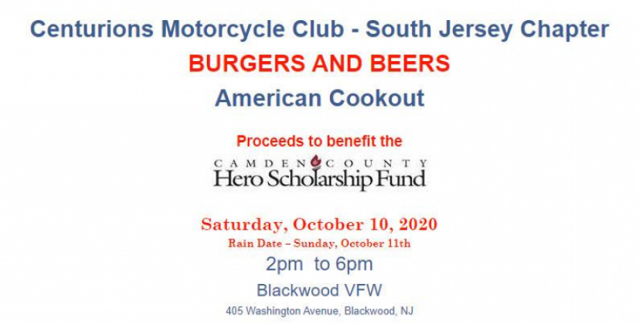 Centurions Motorcycle Club - SJ Chapter- BURGERS AND BEERS- CCHSF Benefit!