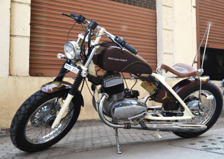 Yezdi 250 transformed into a bobber by Indi Custom Garage