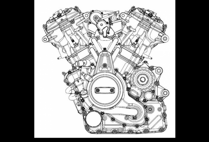 Detailed drawings of a new Harley-Davidson’s engine