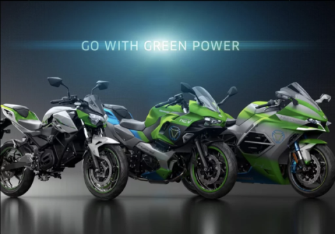 Kawasaki electric and hybrid motorcycles to go on sale in 2023