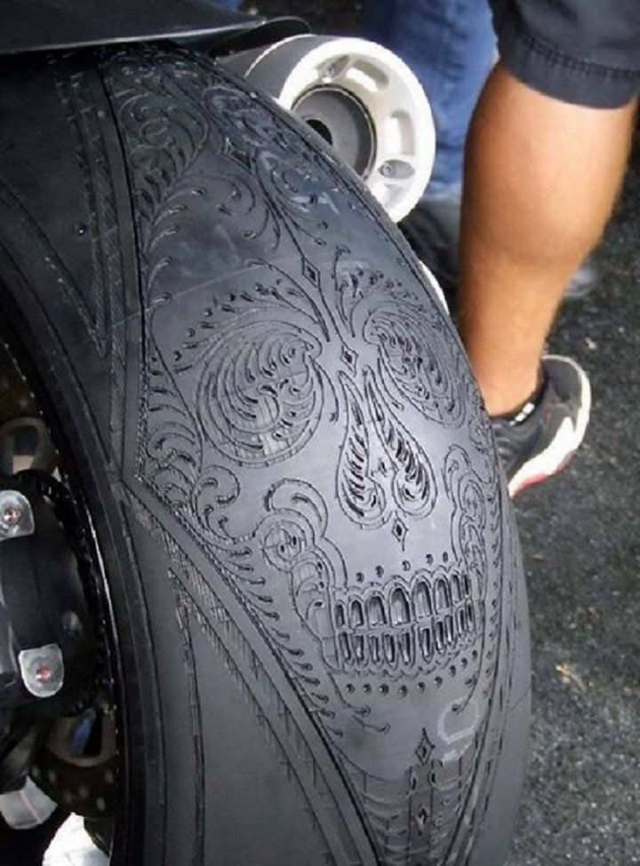 Tire Tread Face Tattoo Ads  Street Smart campaign