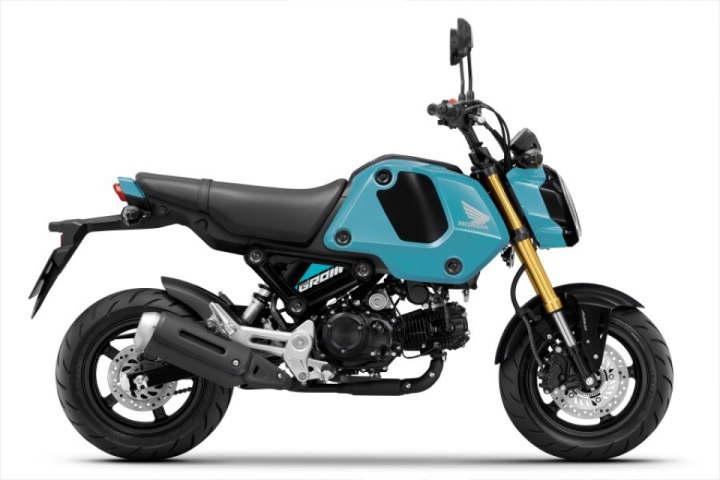 The 23YM MSX125 Grom dressed in Splendid Blue.