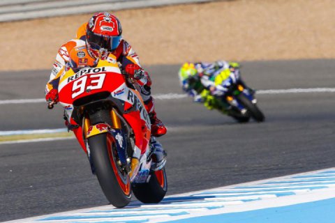 Marc Marquez led in FP1 at Le Mans