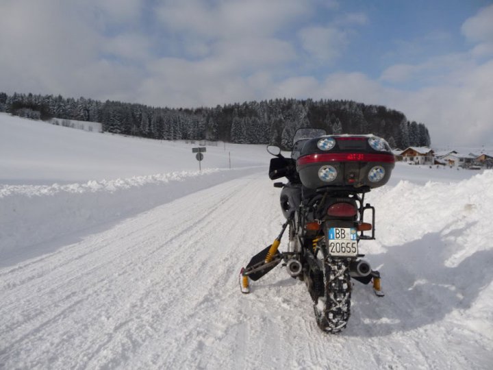 Skis On Motorcycle