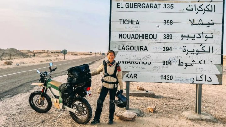 Solo Rider Becomes First Woman to Cross Africa on Electric Motorcycle