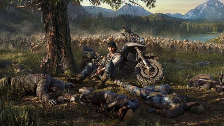 Days Gone video game: riding a bike and killing zombies