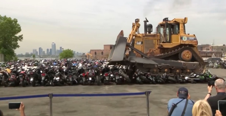 New York City Police Crushes "Extremely Dangerous" Dirt Bikes, Not All People Are Happy