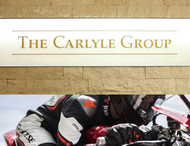 Dainese Gear in the celebration of CARLYLE purchasing the motorcycle gear brand from Investcorp