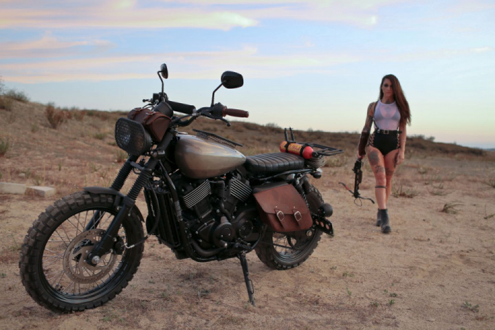 Post-apocalyptic scrambler Harley-Davidson Street 750