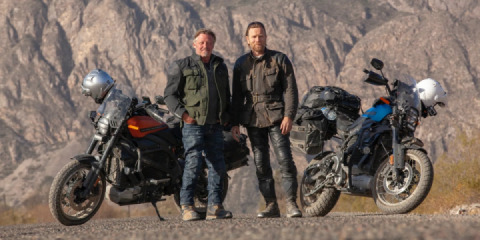 Modified Harley-Davidson adventure LiveWire motorcycles for a 15,000 mile trip