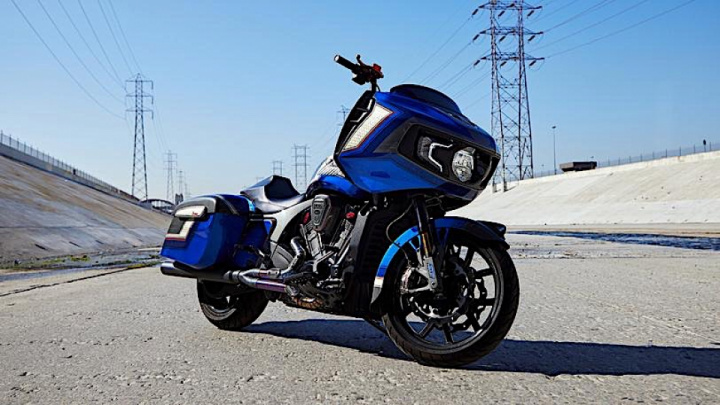 One-Off Carey Hart Indian Challenger Is the Cool Spec of Blue in the Driveway