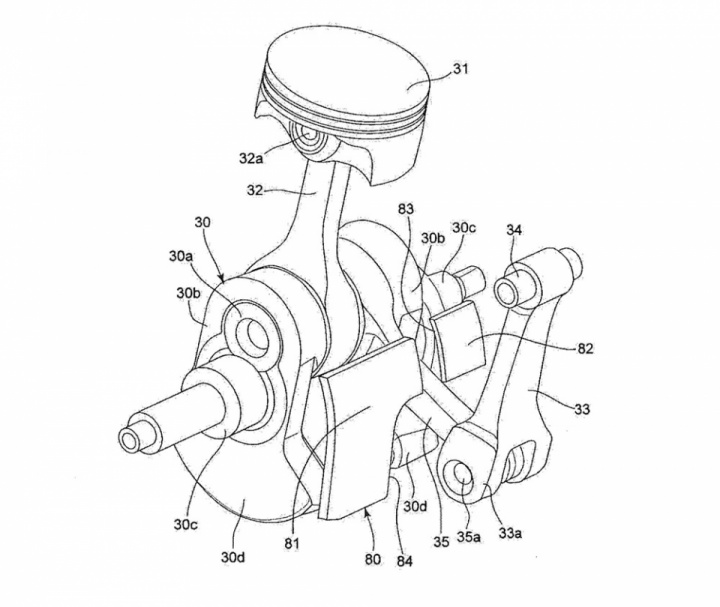 Suzuki patents showed up the engine, similar to Ducati Supermono