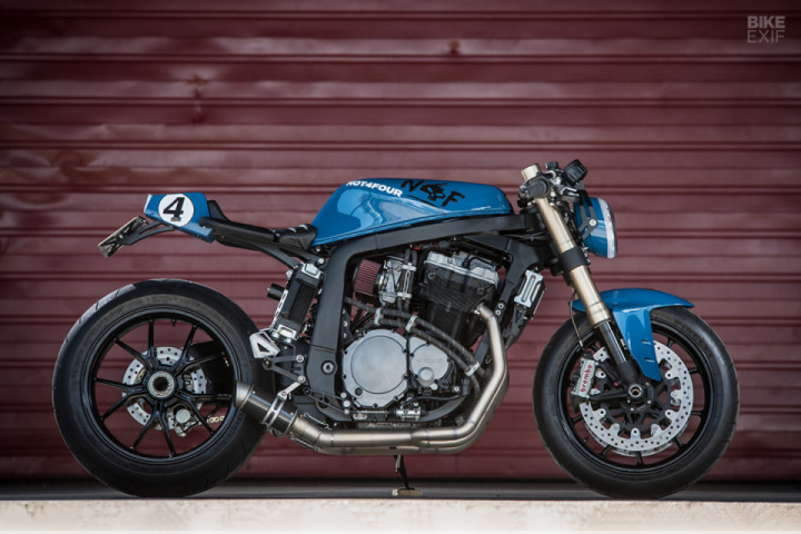 Custom GSX-R1100 with Ducati superbike suspension by Arno Overweel