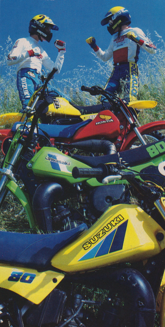 1983 Yamaha YZ80, Honda CR80R, Kawasaki KX80 and Suzuki RM… | Flickr