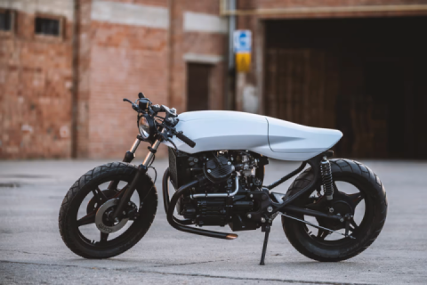 Dotto's first custom motorcycle folds open like a Swiss Army knife
