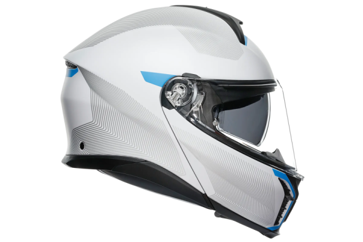 AGV Tourmodular flip-face helmet has zero dynamic weight on the highway