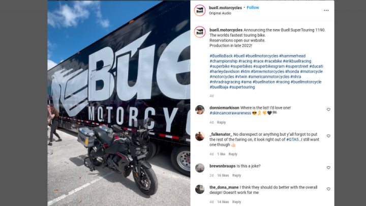 Buell Debuts SuperTouring 1190 At Daytona Bike Week - Blog