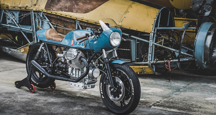 The sky’s the limit with this custom Moto Guzzi