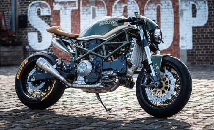 Ducati ST4 "Green Machine 3.0" by Deep Creek Cycleworks.