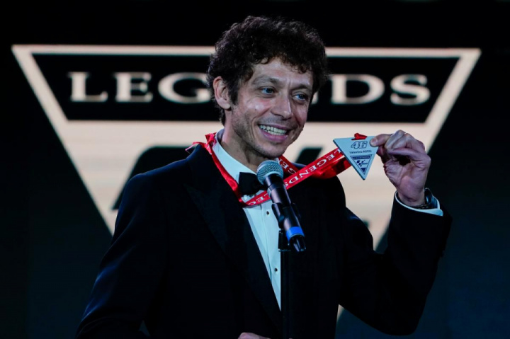 Rossi is inducted into the Hall of Fame at the FIM Awards Ceremony