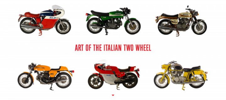 The exhibition of the Italian classic motorcycles by Stuart Parr in Miami