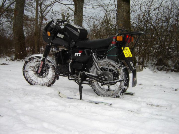 Skis On Motorcycle
