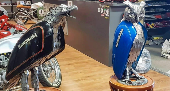 Artist Recycle Old Motorbike Parts Into Scrap Metal Animal Sculptures