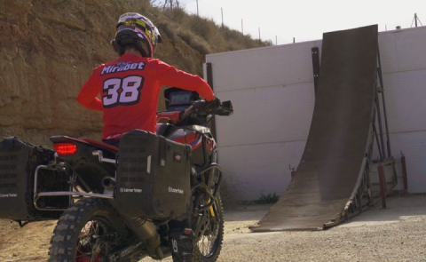 Pro Rider Tries Backflip on Honda Africa Twin…With Luggage