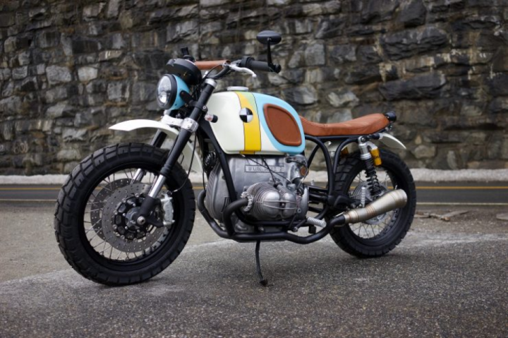 BMW R60/6 custom motorcycle by vintage steele is a rainbow parade