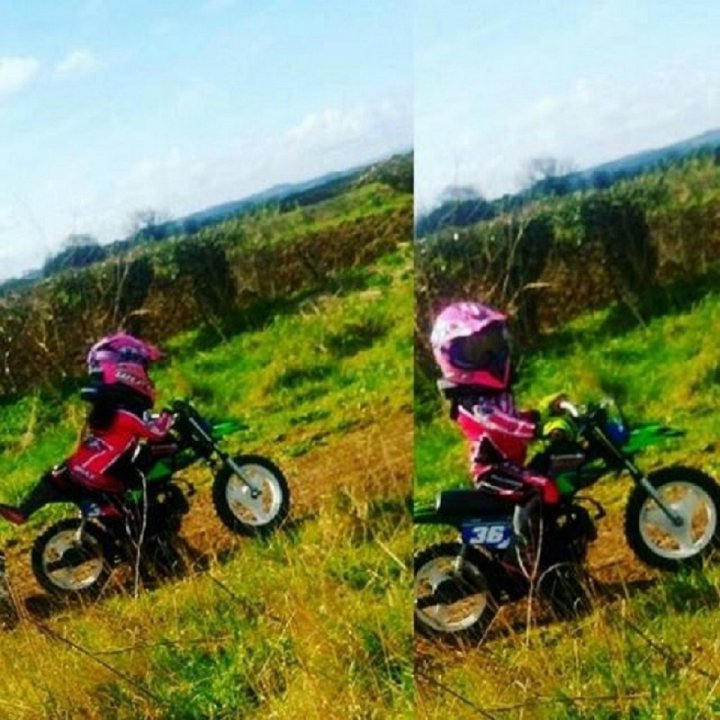 Crazy thieves in UK steal motorcycles in young children!