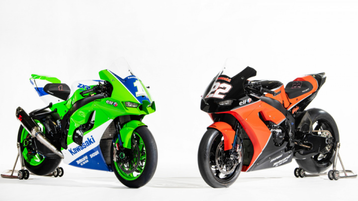 KRT unveil retro livery on the ZX-10RR to mark the 125th anniversary of Kawasaki