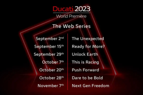 2023 Ducati World Premiere To Kick Off In September, 7 Episodes Leading To EICMA