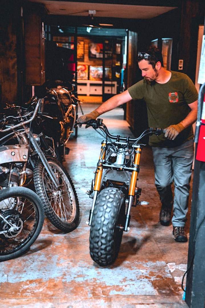 'The Revival Grunt,' a custom build completed by Revival Cycles for electric off-roading motorcycle brand Volcon. Media sourced from Revival Cycles.