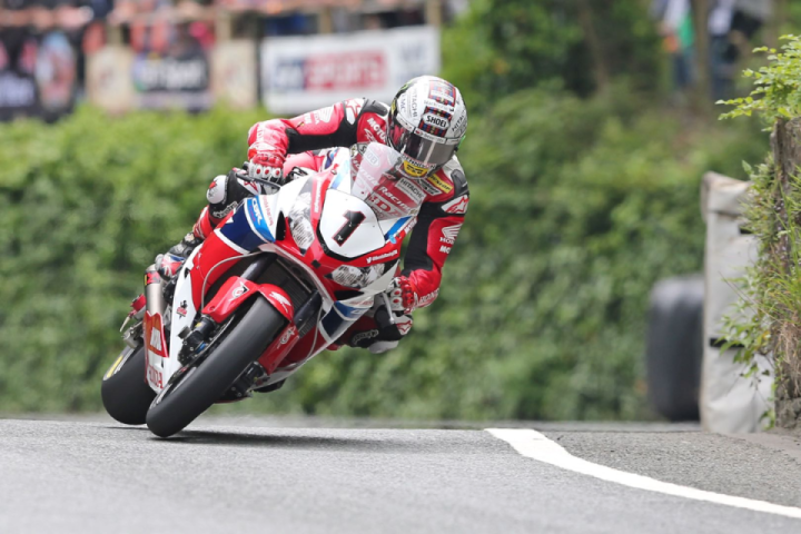 A view of motorcyclists on the Isle of Man TT race as John McGuiness takes viewers on a tour of the first half of the circuit