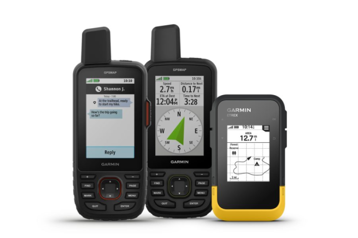 From left to right: The Garmin GPSMAP67i, GPSMAP 67 and eTrex SE. Photo: Garmin