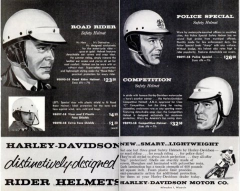 60th anniversary of the first helmet of Harley-Davidson