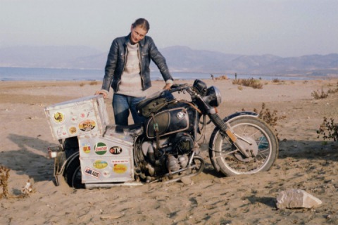 The British woman to go around the world on a motorcycle