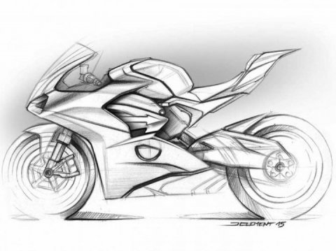 Ducati Panigale V4 designer about his sketches
