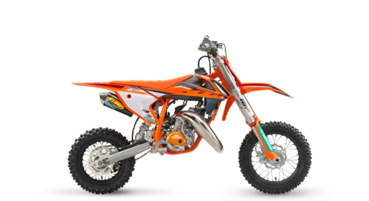 The 2023 KTM 50 SX Factory Edition: Tricked out, for kids