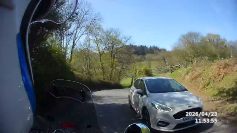 Royal enfield Interceptor 650cc, Dropping down the hill into poundsgate, Dartmoor.