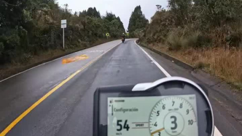 Start of the Bogotá - Choachí route.