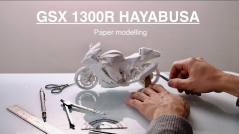 Hayabusa made entirely of paper. This is the best thing I've seen