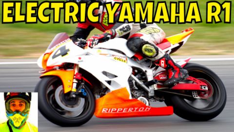 210kW Racing Electric Yamaha R1 vs Petrol Bikes (race track)