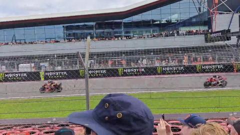 Lap 1 of the Sprint from the Hamilton B stand at Silverstone