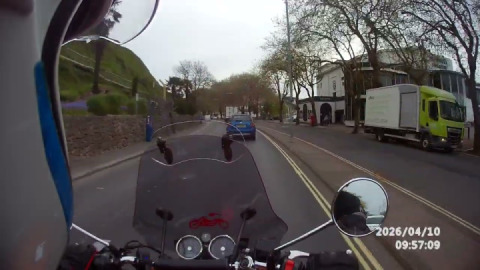 Cruising the English riviera on my Royal Enfield Interceptor 650.